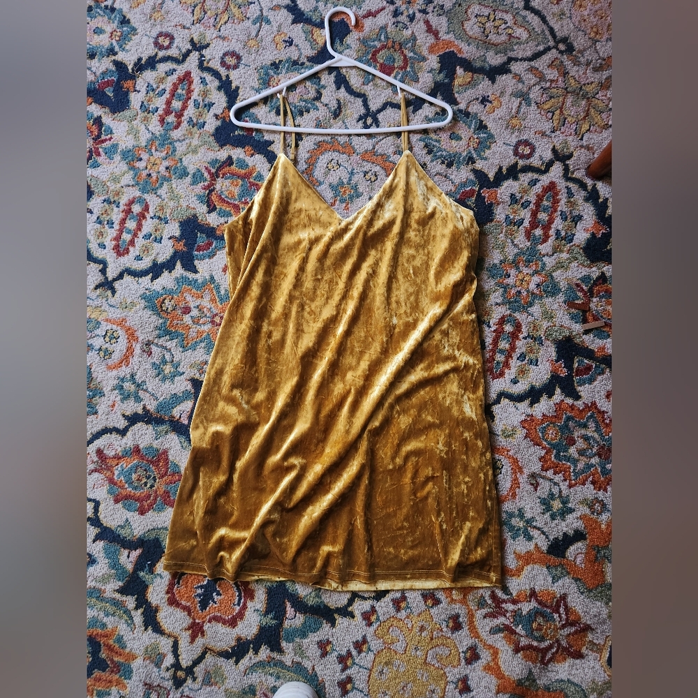 Gold Velvet Dress